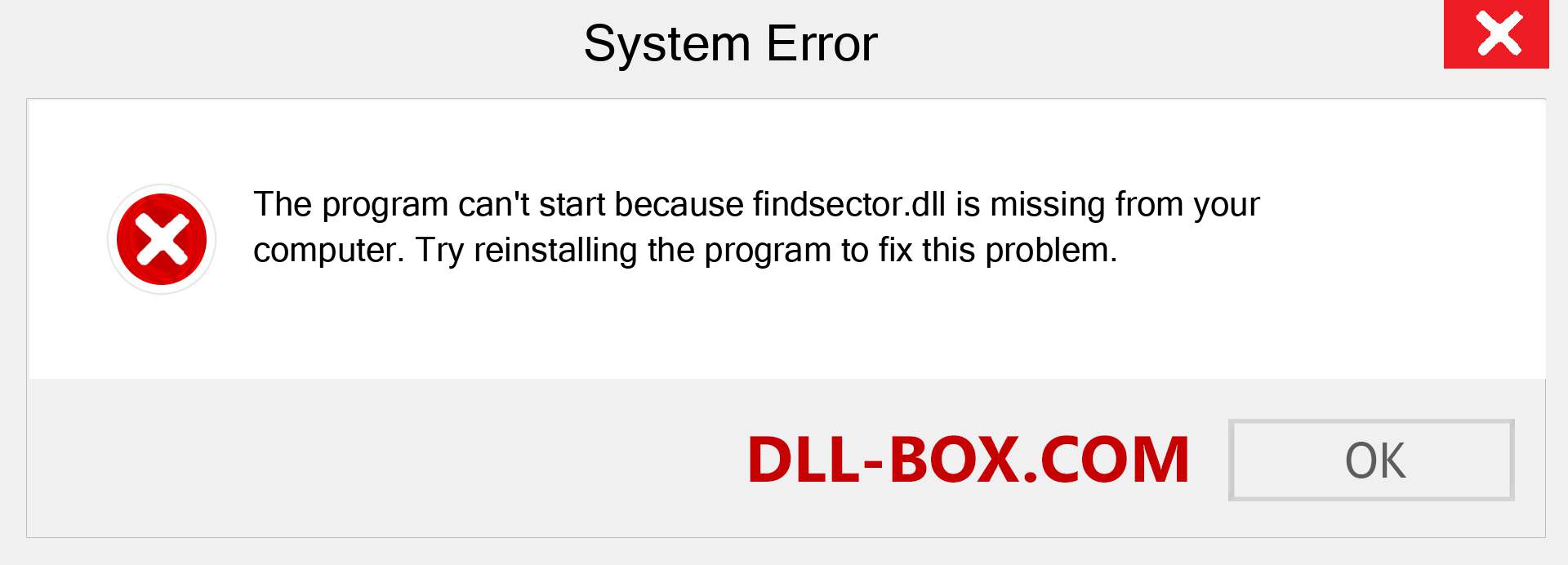  findsector.dll file is missing?. Download for Windows 7, 8, 10 - Fix  findsector dll Missing Error on Windows, photos, images